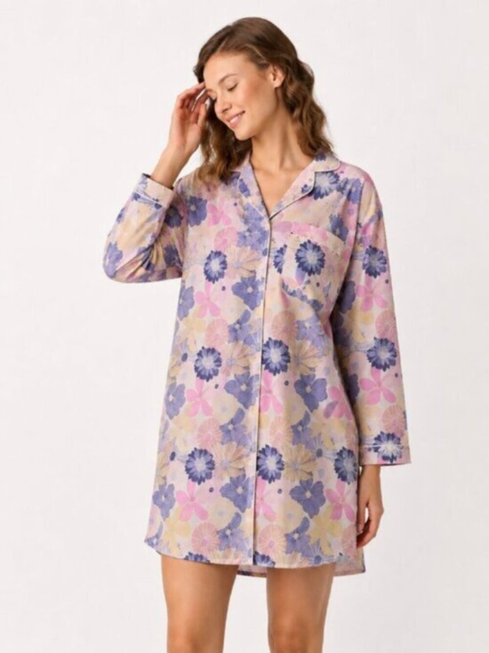 Mahogany Melanie Cotton Nightshirt Large NWT Lightweight Pajama Sleep Shirt